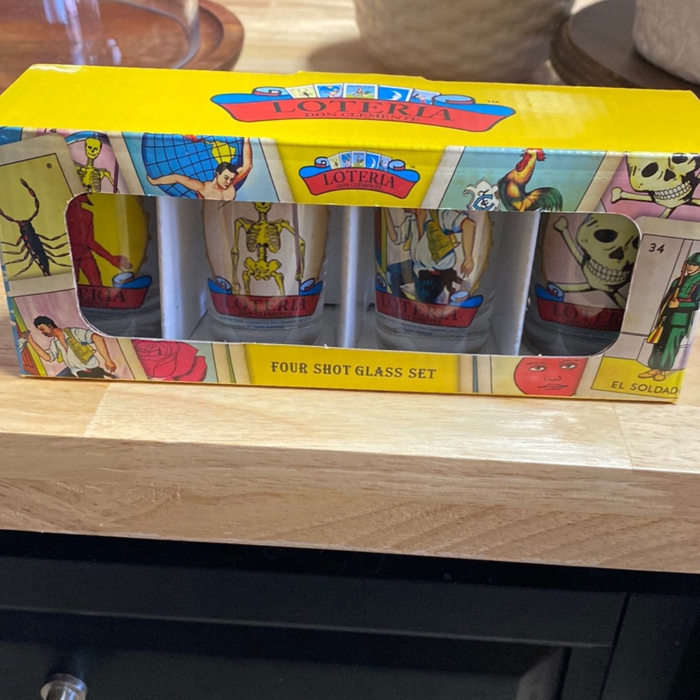 Loteria shot glasses brand new in box!!!!